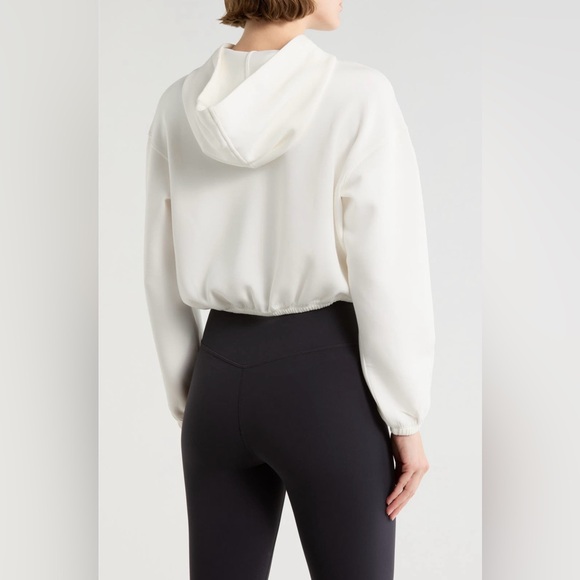 SPANX AirEssentials® Cropped Hoodie | Powder | Size Large - Picture 7 of 7